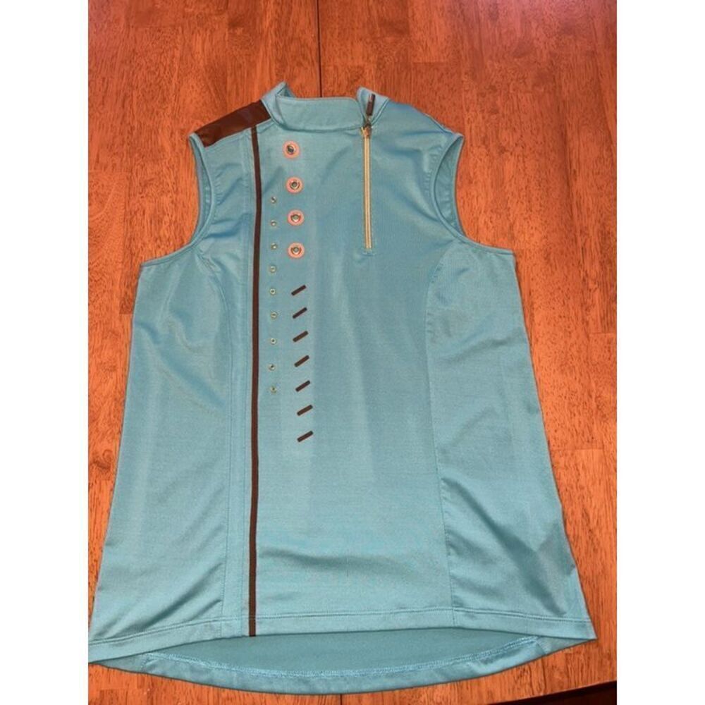 Jamie Sadock Sleeveless Side Detail Top, Blue Golf Sleeveless Top XS